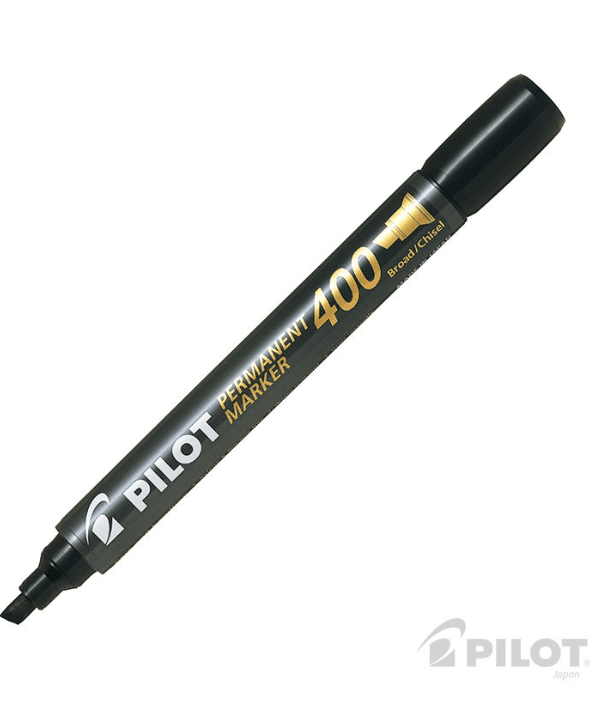 Marcador Pilot Permanente Sca400 Biselado Negro