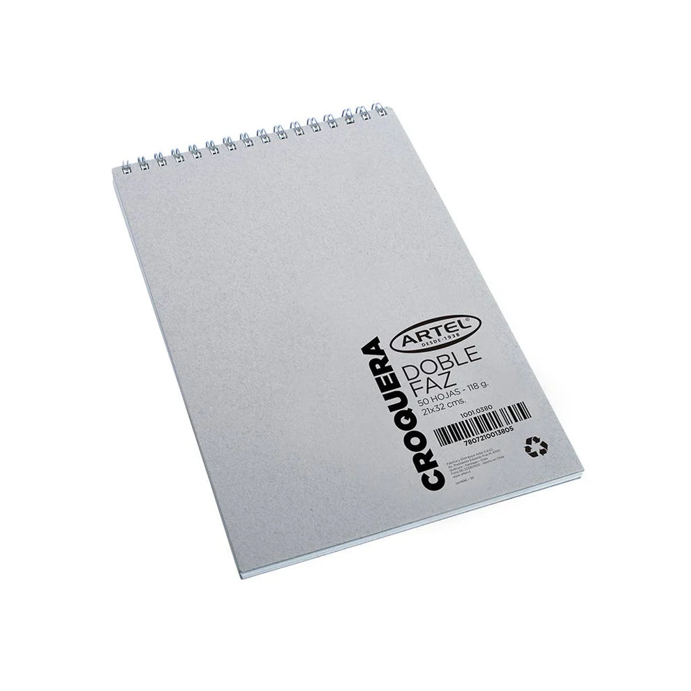 CROQUERA DOBLE FAZ ESPIRAL 21X32CM 118 GRS(50HJS)