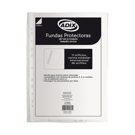 Fundas Plásticas Oficio (10 un)