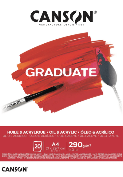 Canson Block Graduate Óleo Y Acrílico 290G A4 (20 Hjs)