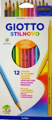 Lápices Giotto de Colores Stilnovo 12 Colores