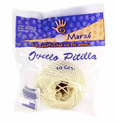 Ovillo Pitilla Algodón 40 grs Blanco