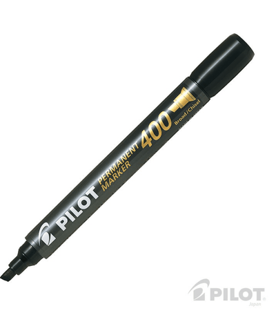 Marcador Pilot Permanente Sca400 Biselado Negro