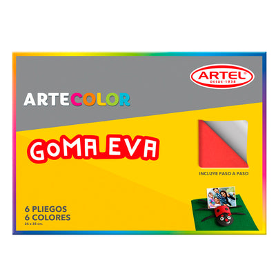 Estuche Goma Eva 6 Pliegos 6 Colores