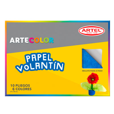 Estuche Papel Volantin 10 Pliegos 10 Colores