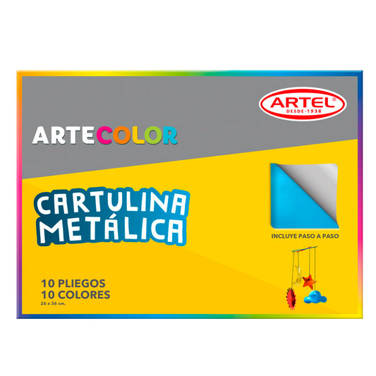 Estuche Cartulinas Metálicas 10 Pliegos 10 Colores