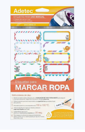 Etiquetas para marcar ropa 63 x 25 mm