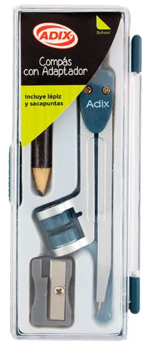 Compás con Adaptador y Sacapuntas