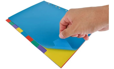 Separadores Plásticos Colores Carta 6 Unidades