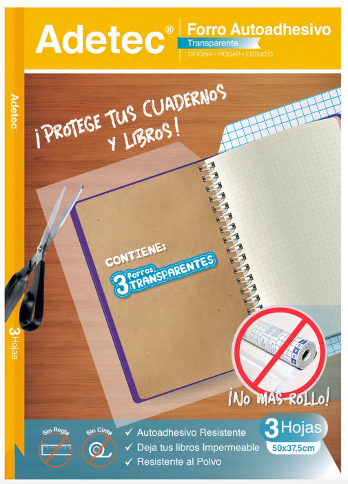 Forro autoadhesivo para libros y cuaderno