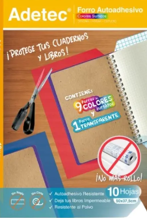 Forro autoadhesivo para libros y cuaderno
